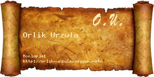 Orlik Urzula névjegykártya